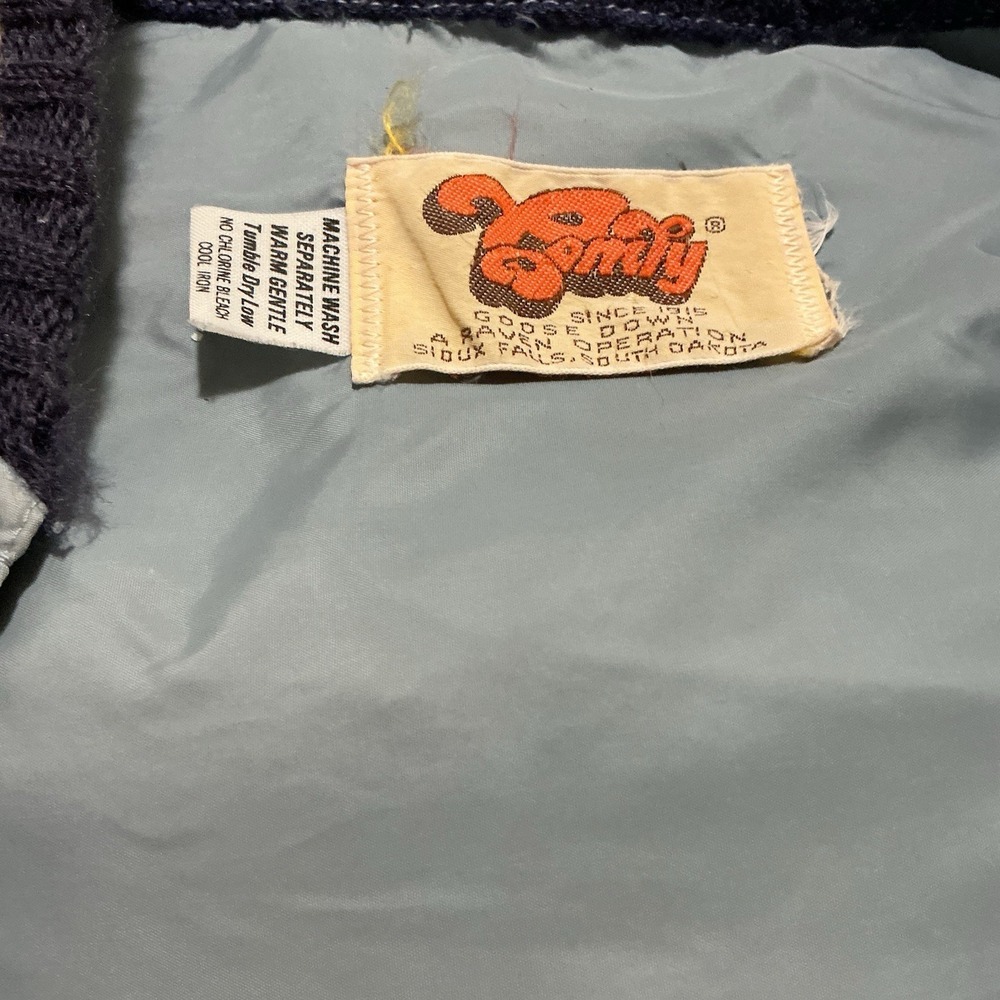 VTG Comfy Goose Down Puffer Jacket Lt Blue Women MEDIUM Sioux Falls SD USA 70s - Picture 4 of 5